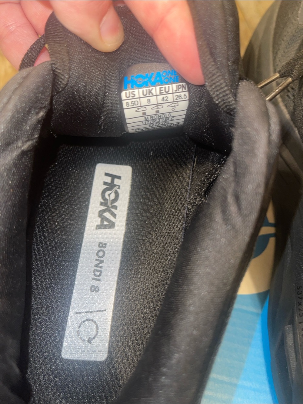 Hoka Black Cushioned Platform Running Shoes - Picture 3 of 6